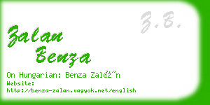 zalan benza business card